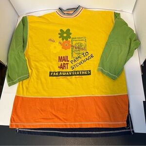 5/$25 Vintage 90s Block Colour Shirt Medium Women’s Punch Far Away Clothes Mail